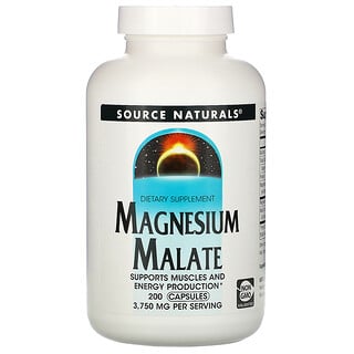 Source Naturals, Magnesium Malate, 3,750 mg, 200 Capsules
