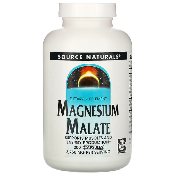 Source Naturals, Magnesium Malat, 3.750 mg, 200 Kapsul