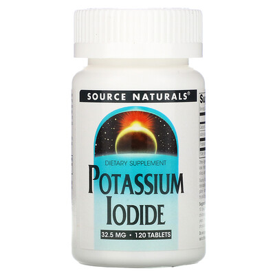 

Source Naturals Йодид калия, 32.5 мг, 120 таблеток