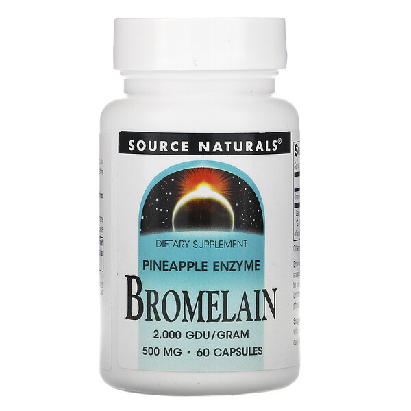 Source Naturals‏, Bromelain, 500 mg, 60 Capsules