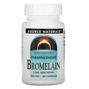 Отзывы о Сорс Начэралс, Bromelain, 500 mg, 60 Capsules