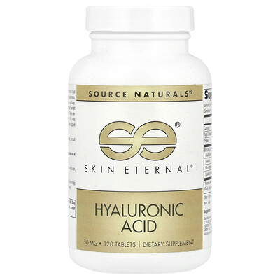 Source Naturals  Skin Eternal®  Hyaluronic Acid  100 mg  120 Tablets (50 mg per Tablet)