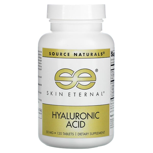 Source Naturals, Skin Eternal, ácido hialurónico, 50 mg, 120 tabletas