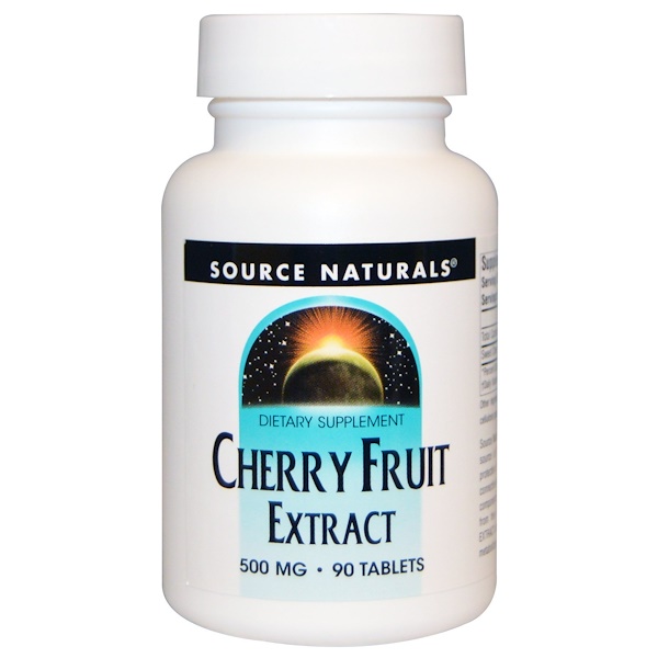 Source Naturals, Экстракт ягод вишни, 500 мг, 90 таблеток