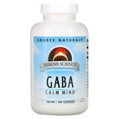 

Source Naturals ГАМК, успокаивающее средство, 750 мг, 180 капсул