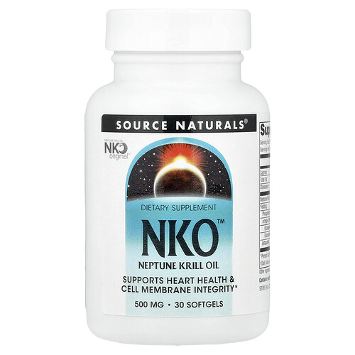 Source Naturals NKO™, Neptune Krill Oil, 500 mg, 30 Softgels