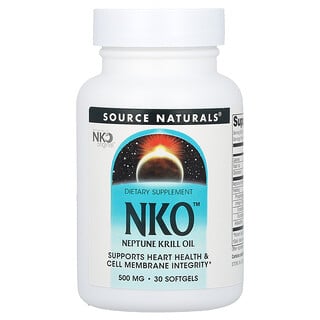 Source Naturals, NKO (жир криля), 500 мг, 30 капсул