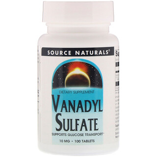 Source Naturals, Sulfato de vanadio, 10 mg, 100 tabletas