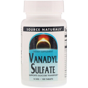 Сорс Начэралс, Vanadyl Sulfate, 10 mg, 100 Tablets отзывы покупателей