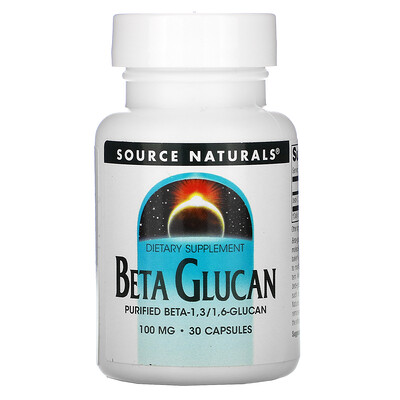 

Source Naturals Бета-глюкан (Beta Glucan), 100 мг, 30 капсул