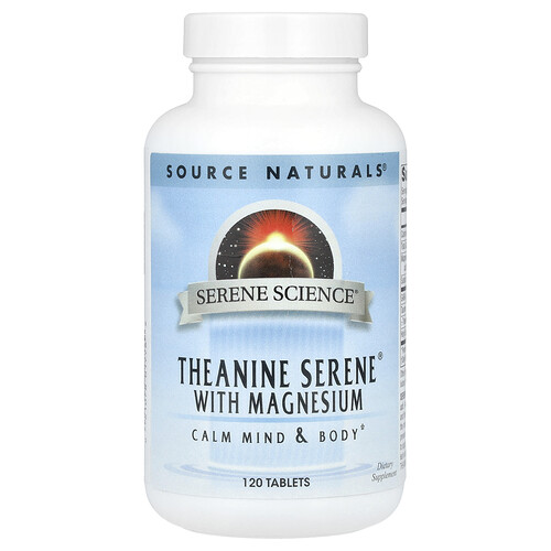 Source Naturals Serene Science® Theanine Serene® ウィズ マグネシウム タブレット120粒