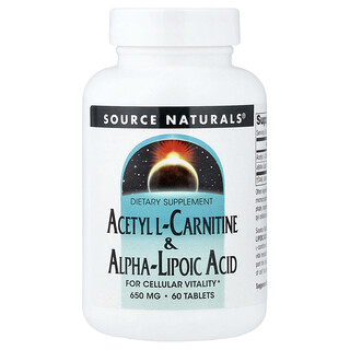 Source Naturals, Asetil L-Karnitin & Asid Alfa-Lipoik, 60 Tablet