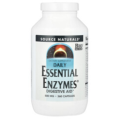 Daily Essential Enzymes®, добавка для підтримки травлення, 500 мг, 360 капсул