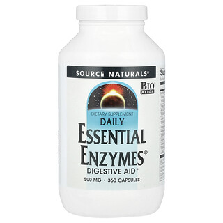 Source Naturals, 日常 Essential Enzymes®，500 毫克，360 粒膠囊