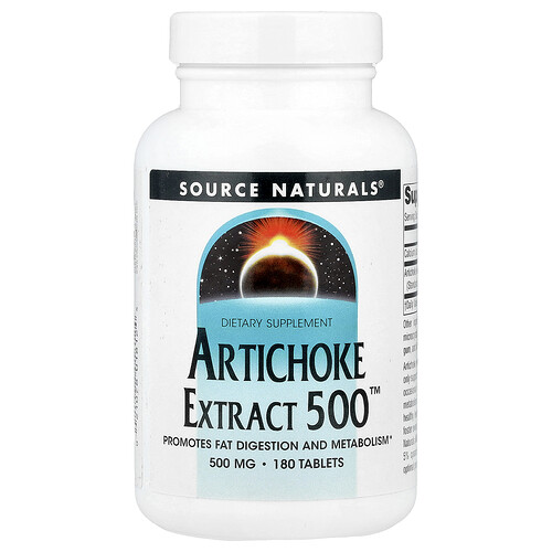 Source Naturals, Artichoke Extract 500, 500 mg, 180 Tablets
