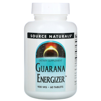 Source Naturals Guarana Energizer, 900 мг, 60 таблеток