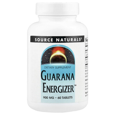 Source Naturals, Guarana Energizer, 900 mg, 60 Tablets
