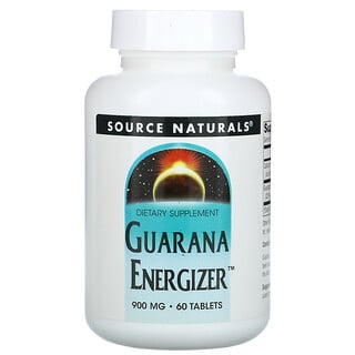 Source Naturals, Guarana Energizer، 900 ملجم، 60 قرصًا