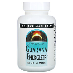 Отзывы о Сорс Начэралс, Guarana Energizer, 900 mg, 60 Tablets