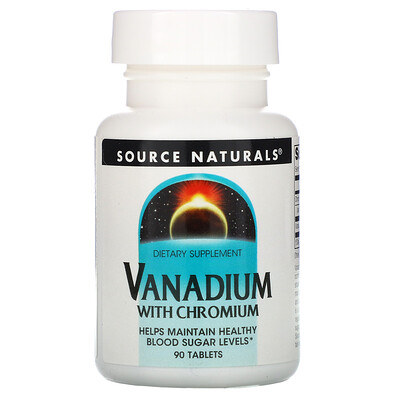 Source Naturals Ванадий с хромом, 90 таблеток