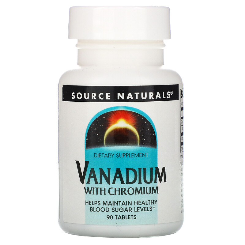 Source Naturals, Vanadium with Chromium, 90 Tablets iHerb