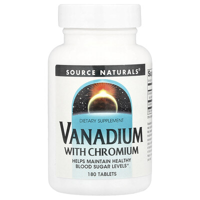 Source Naturals  Vanadium With Chromium  180 Tablets