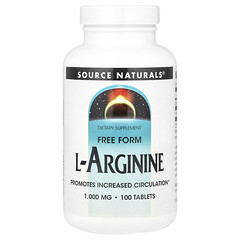 L-Arginine, Free Form, 1000 mg, 100 Tablets