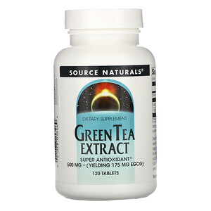 Отзывы о Сорс Начэралс, Green Tea Extract, 500 mg, 120 Tablets