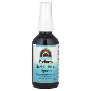 Source Naturals, Wellness, Herbal Throat Spray™, 59,14 мл (2 жидк. унции)