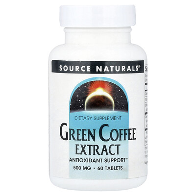 Source Naturals, Extracto de café verde, 500 mg, 60 comprimidos