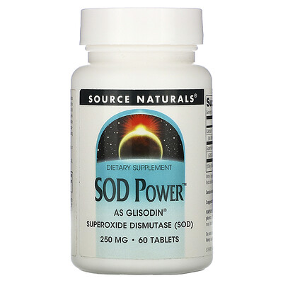 Source Naturals SOD Power, 250 мг, 60 таблеток