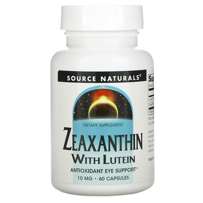Source Naturals Зеаксантин с лютеином, 10 мг, 60 капсул