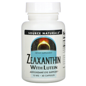 Отзывы о Сорс Начэралс, Zeaxanthin with Lutein, 10 mg, 60 Capsules