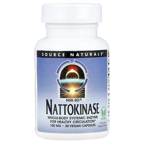 Source Naturals NSK-SD® ナットウキナーゼ 100mg ビーガンカプセル30粒