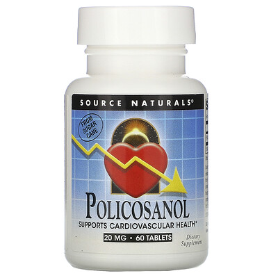 Source Naturals Поликосанол, 20 мг, 60 таблеток
