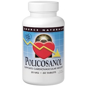 Купить Source Naturals, Поликосанол, 20 мг, 60 таблеток  на IHerb