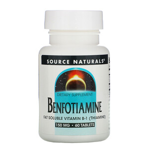 Отзывы о Сорс Начэралс, Benfotiamine, 150 mg, 60 Tablets