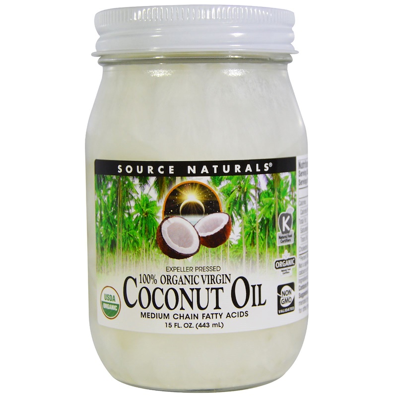 Source Naturals, 100% Organic Virgin, Coconut Oil, 15 fl oz. (443 ml ...