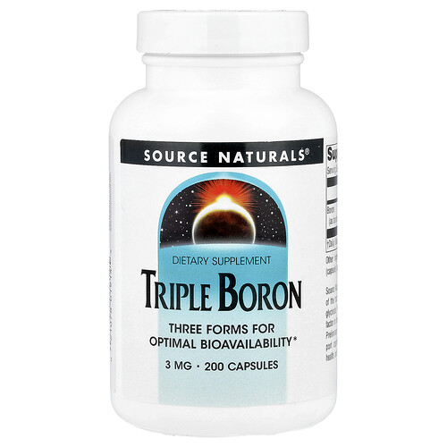 Source Naturals, Dreifach-Bor, 3 mg, 200 Kapseln