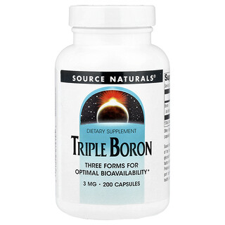 Source Naturals, Triple Bore, 3 mg, 200 Gélules