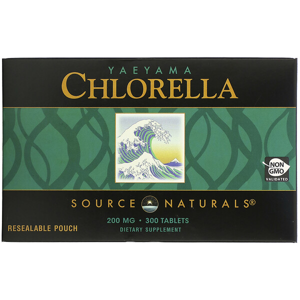 Source Naturals, Yaeyama Chlorella, 200 mg, 300 comprimidos