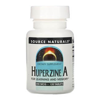Source Naturals, Huperzina A, 200 mcg, 120 comprimidos