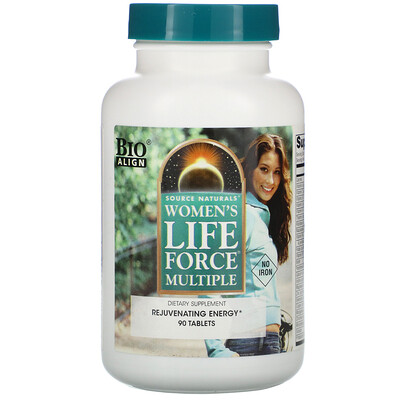 

Source Naturals, Women's Life Force Multiple, No Iron, 90 Tablets