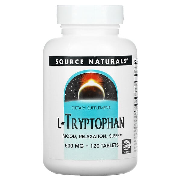 L-триптофан, 500 мг, 120 таблеток
