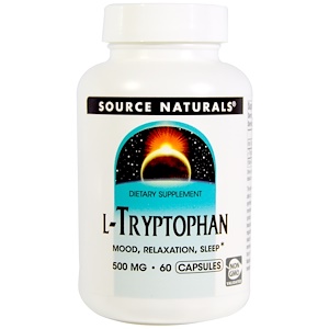 Купить Source Naturals, L-триптофан, 500 мг, 60 капсул  на IHerb
