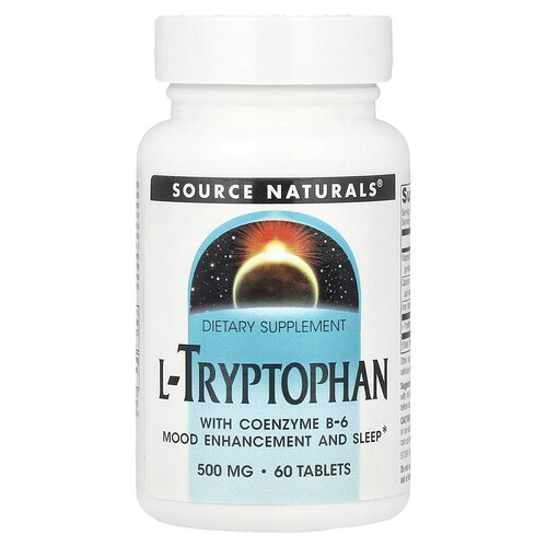 Source Naturals L-トリプトファン with コエンザイム B-6 タブレット60粒