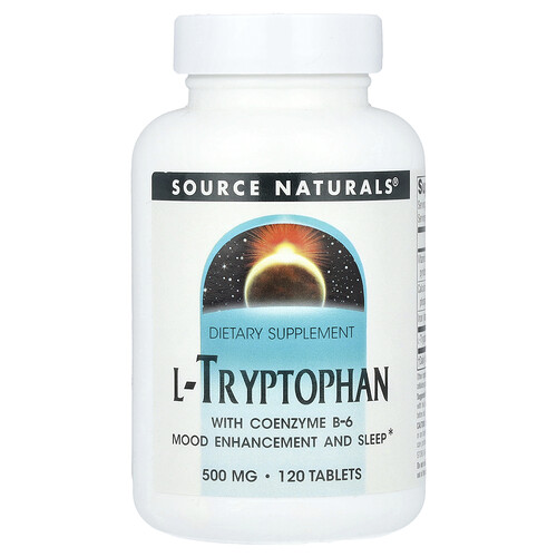 Source Naturals L-トリプトファン ウィズ コエンザイム B-6 タブレット120粒