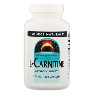 Source Naturals, L-карнитин, 250 мг, 120 капсул