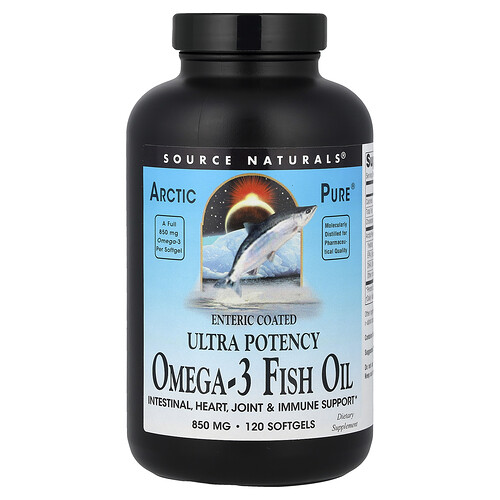 Source Naturals Arctic Pure® オメガ3フィッシュオイル 850mg ソフトジェル120粒