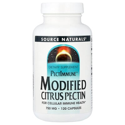Source Naturals, PectImmune, Modified Citrus Pectin, 750 mg, 120 Capsules (187 mg per Capsule)